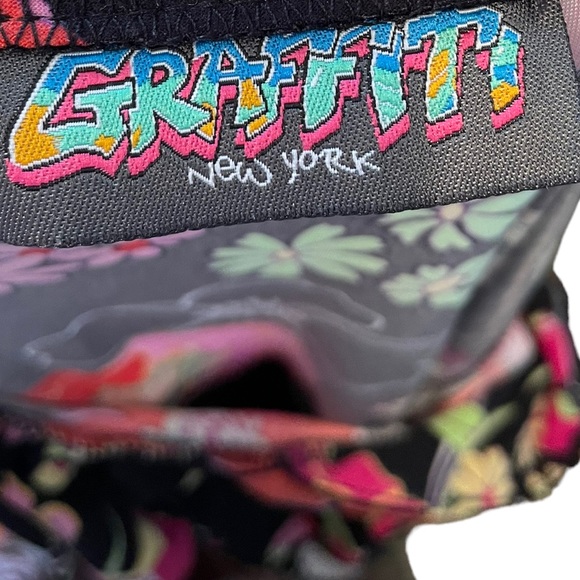 Graffiti New York Y2K Flower Power Hippie Fairy Mermaid Handkerchief Hem Dress - Picture 7 of 7